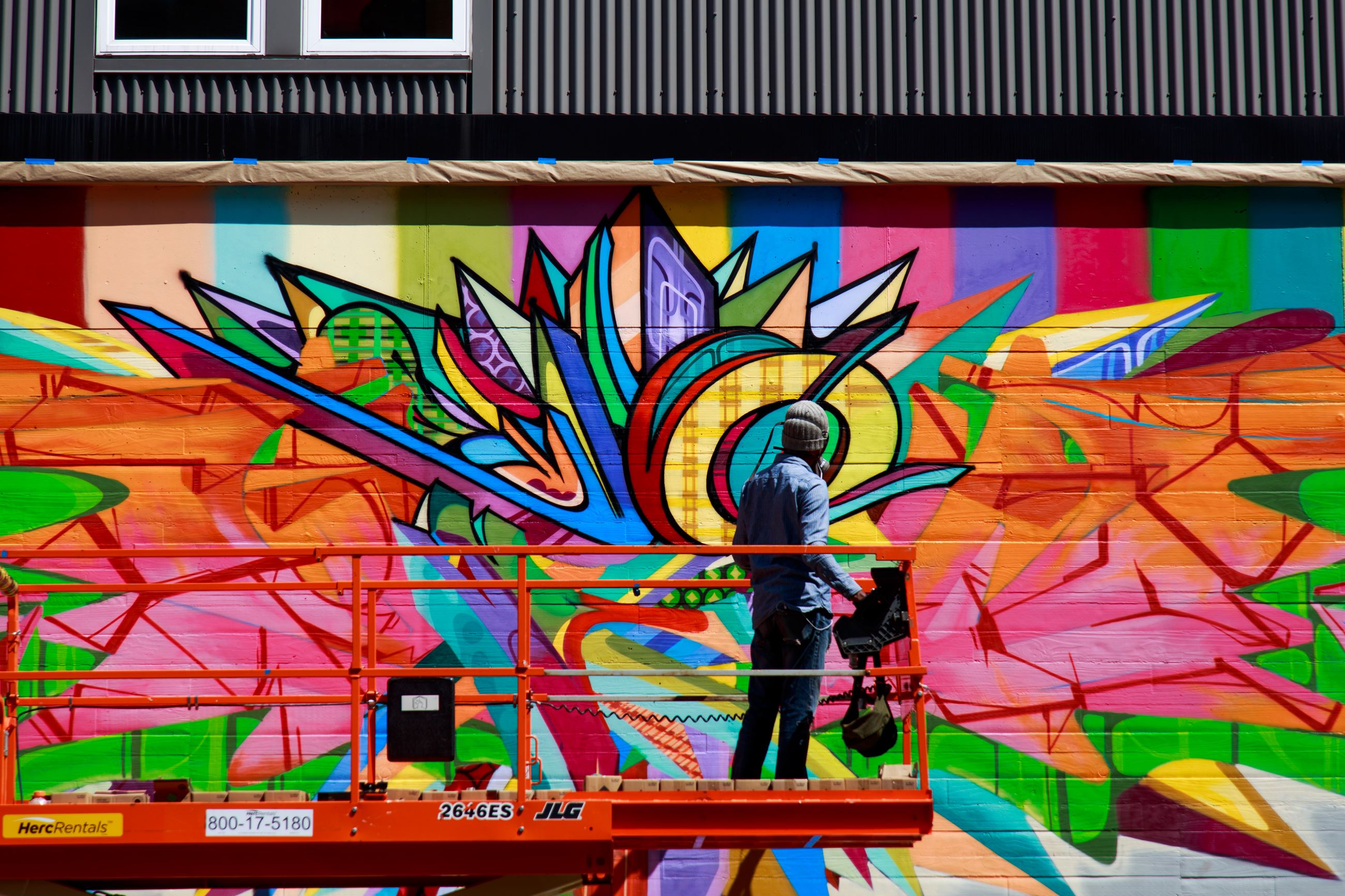 mural being painted